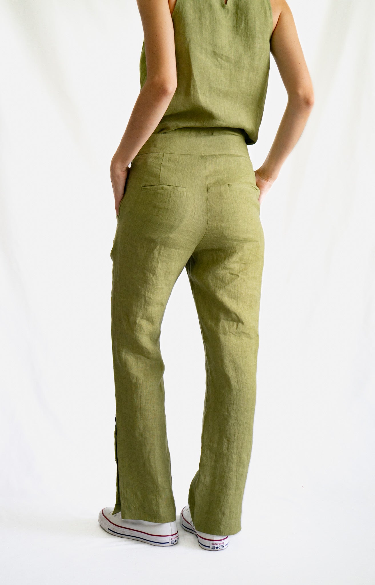 Pantalón Lino Verde 