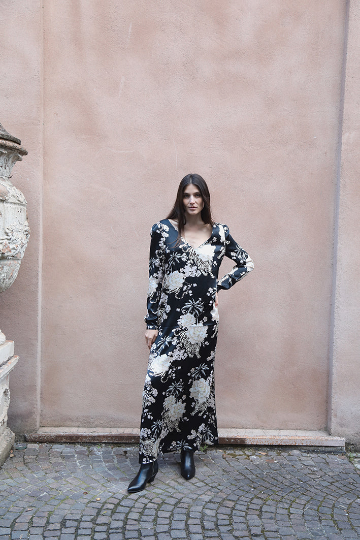 Vestido Romantic Tiger Negro 
