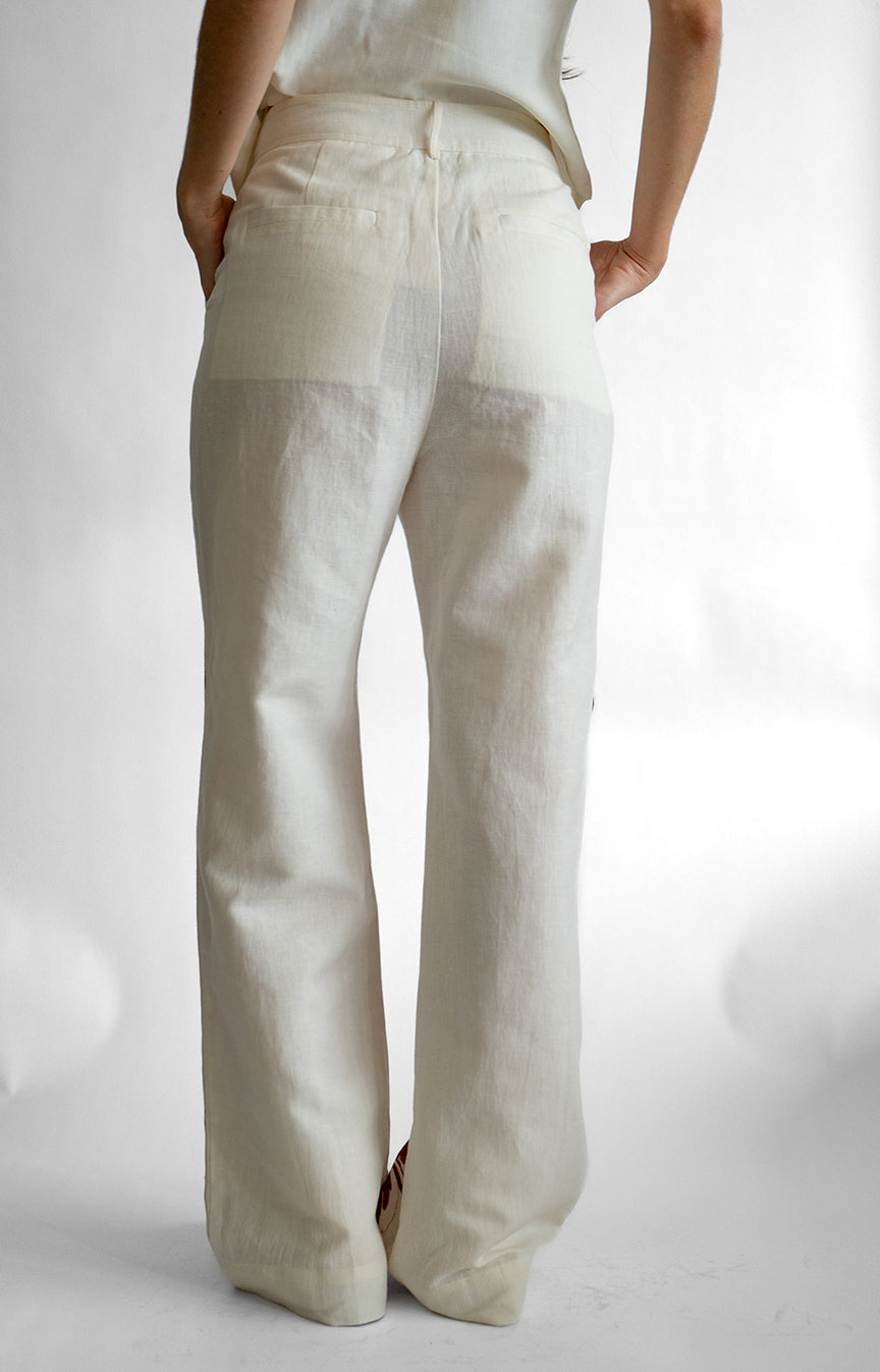 Pantalón Flower Tiger Blanco 