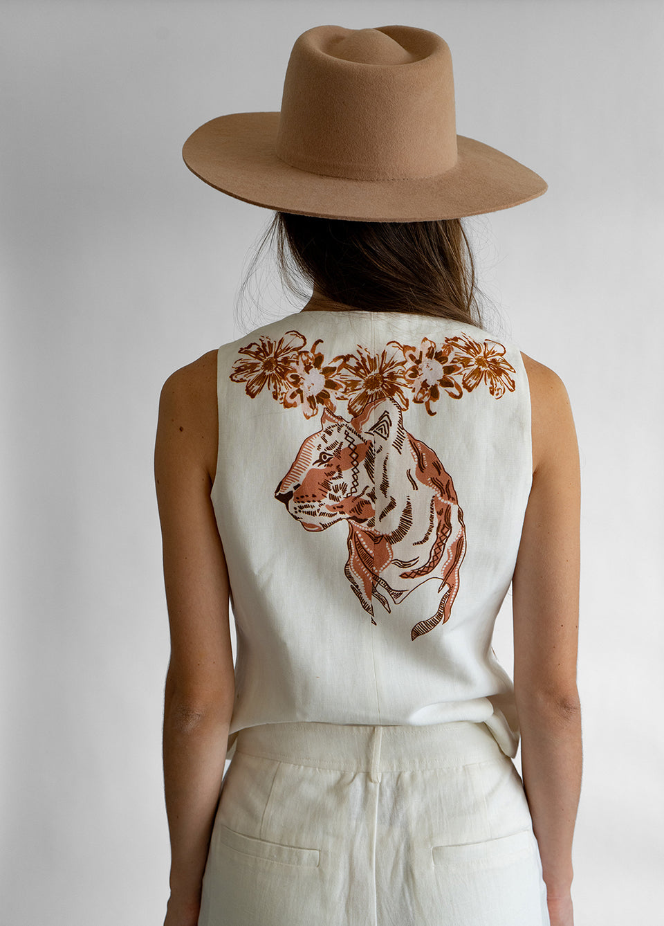 Chaleco Flower Tiger Blanco 