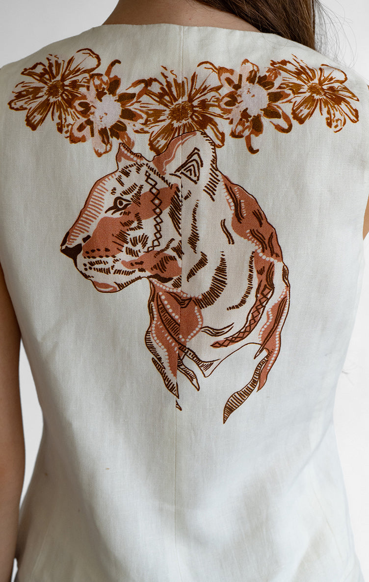 Chaleco Flower Tiger Blanco 