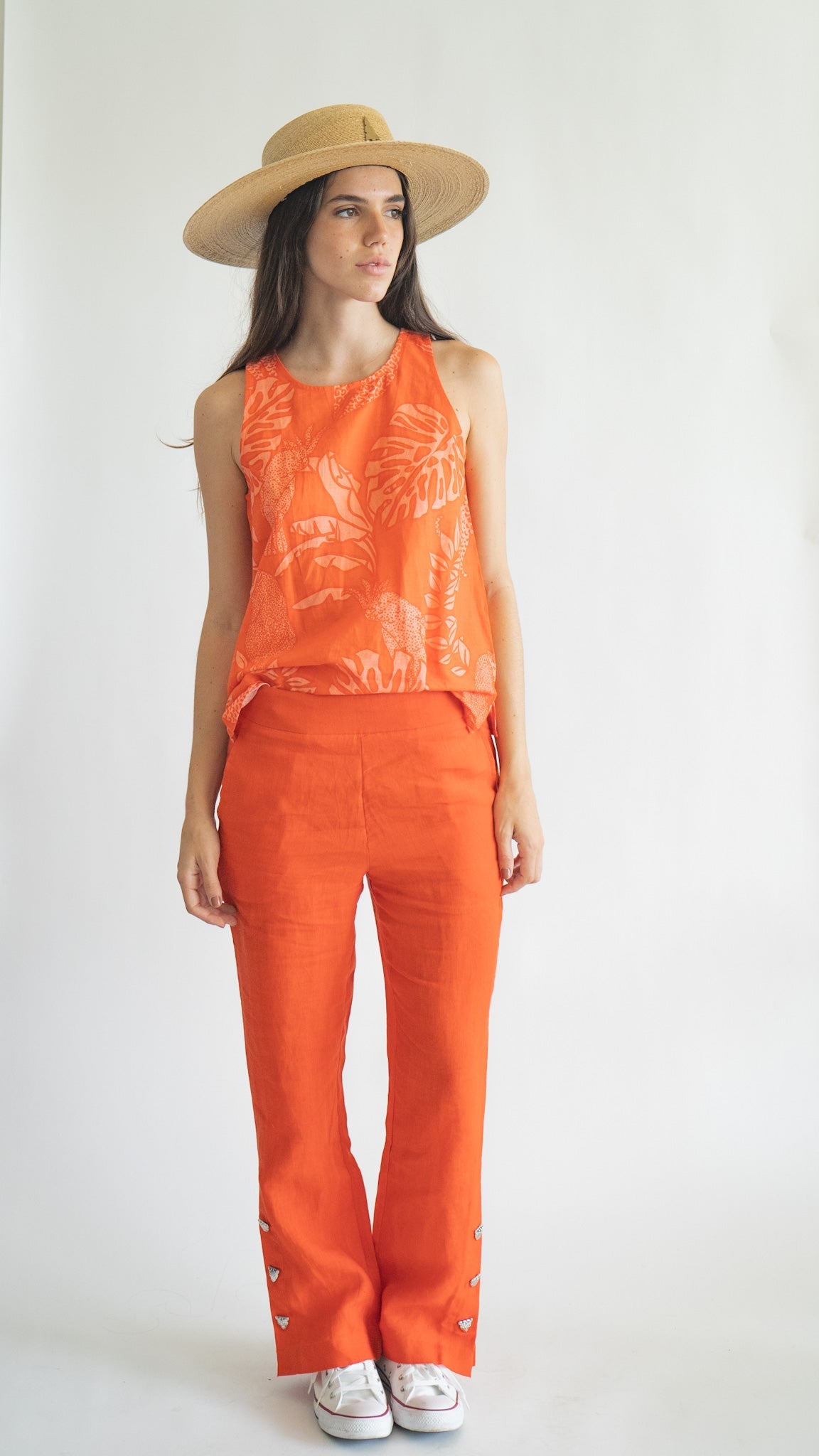 Pantalón Lino Coral 