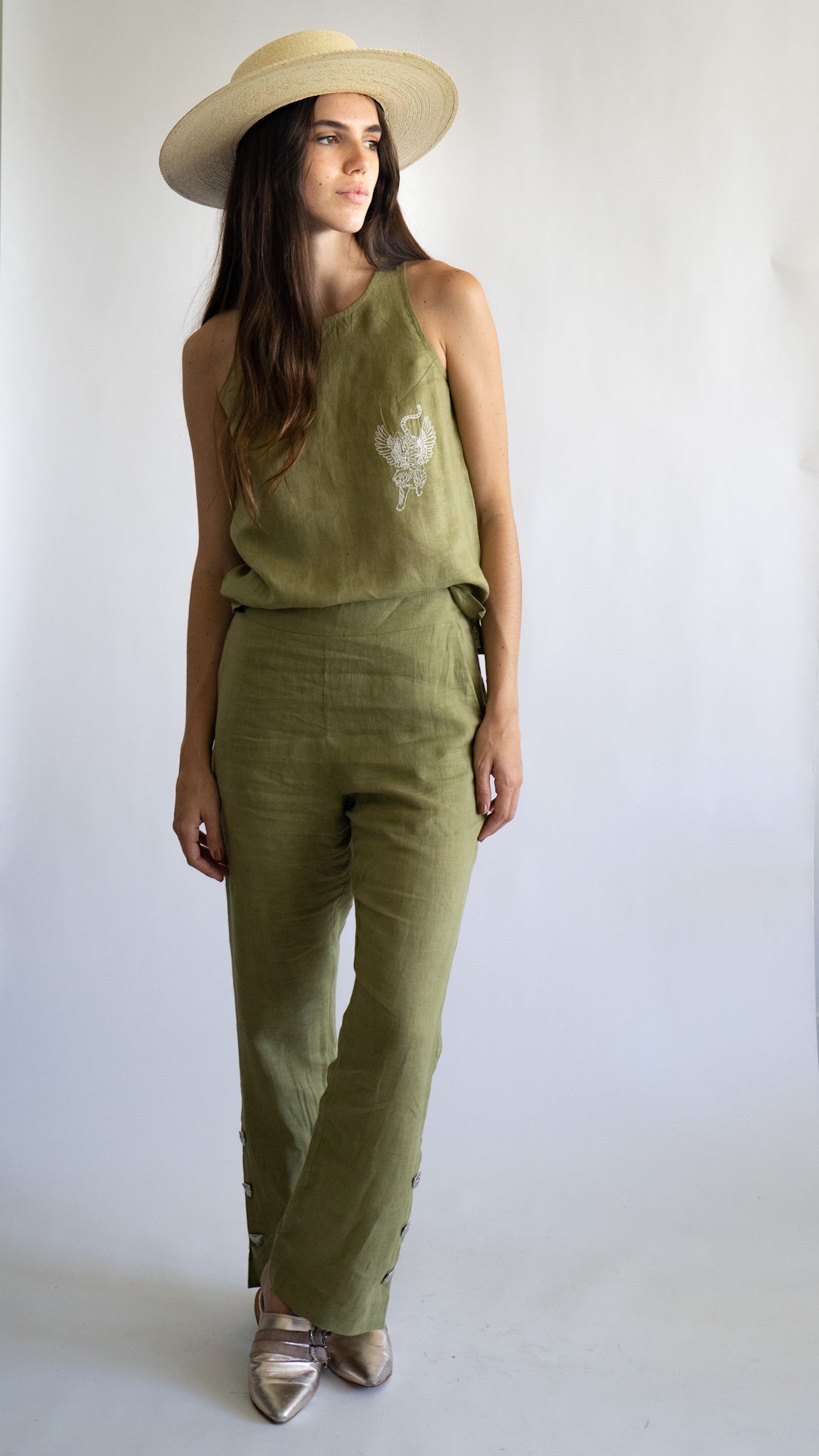 Tank Top Linen Green