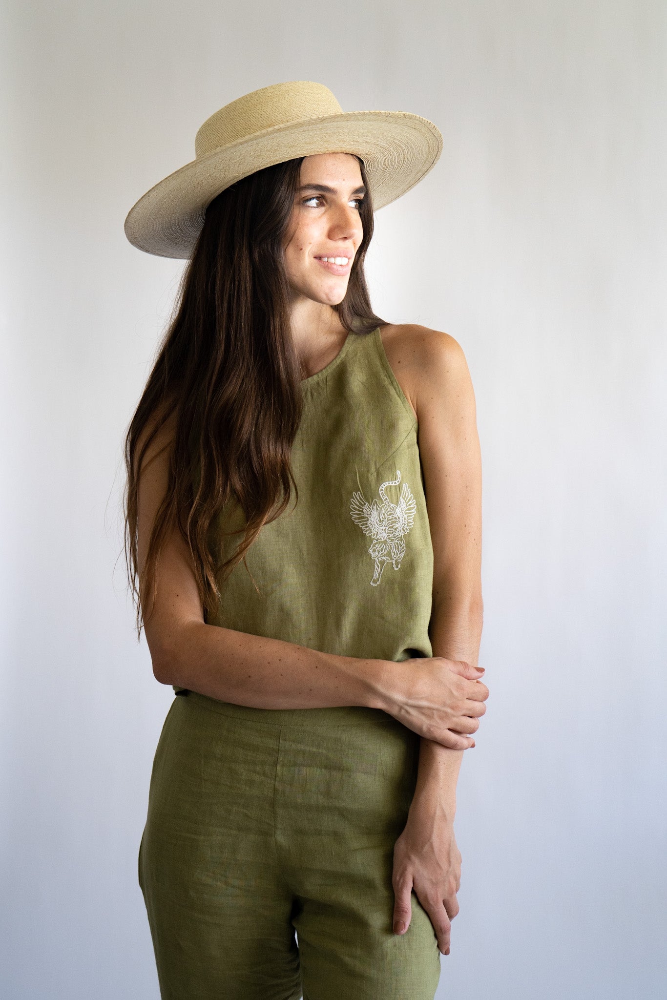 Tank Top Linen Green