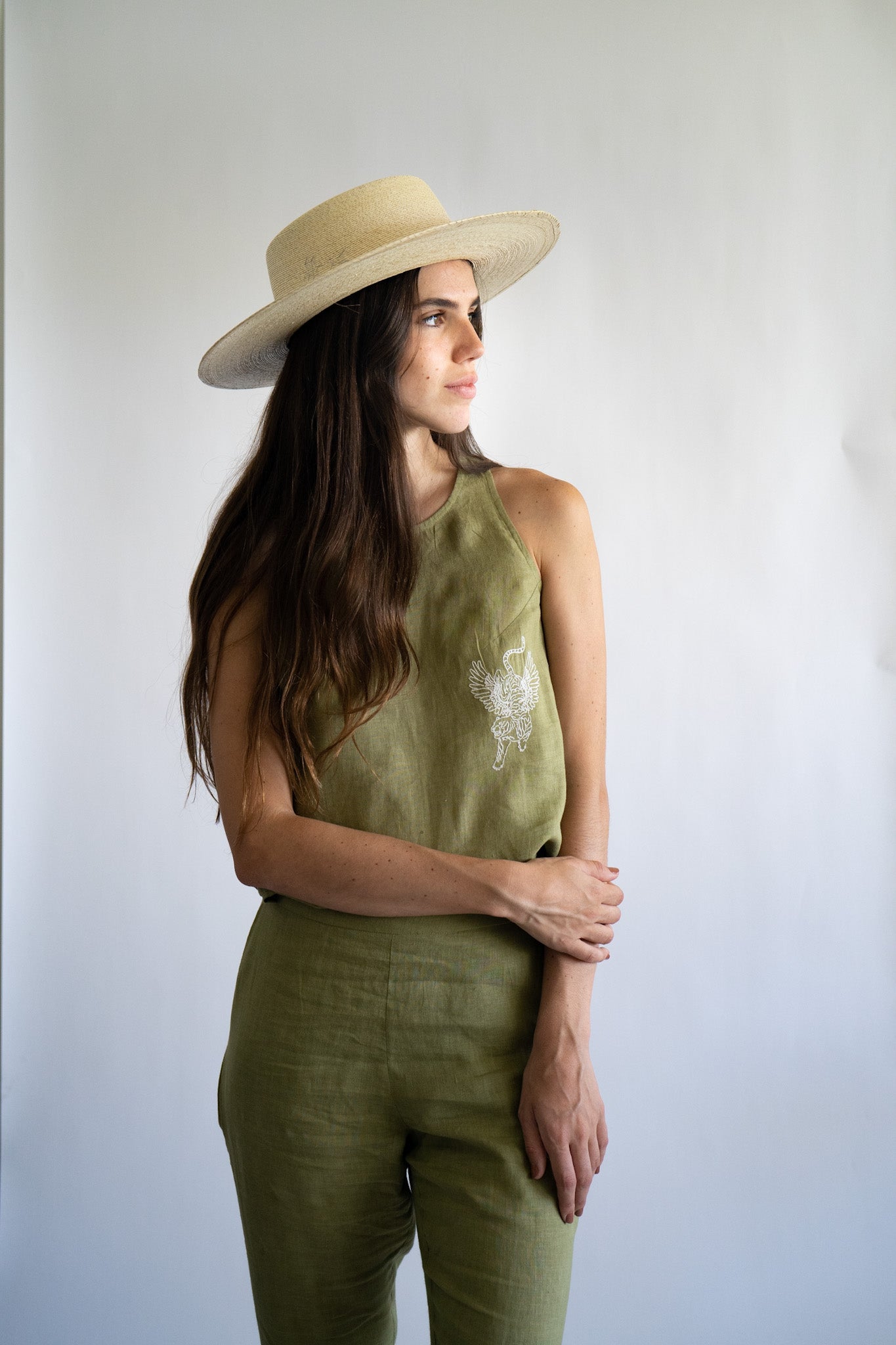 Tank Top Linen Green