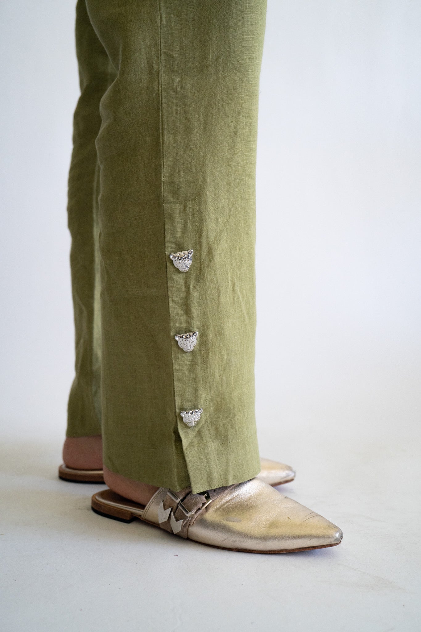 Pantalón Lino Verde 