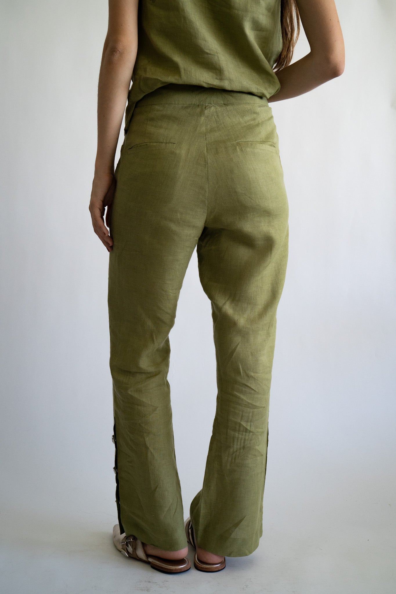 Pantalón Lino Verde 