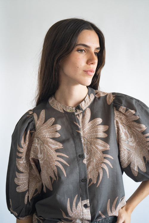 Camisa Balloon Greek Grey