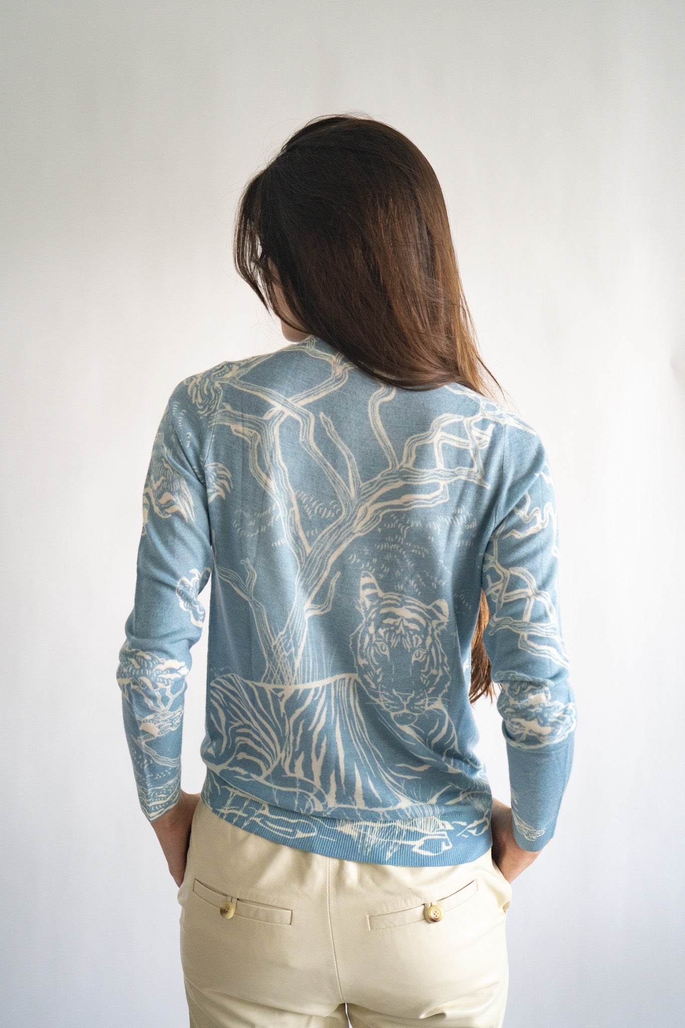 Sweater Cashmere Safari Celeste