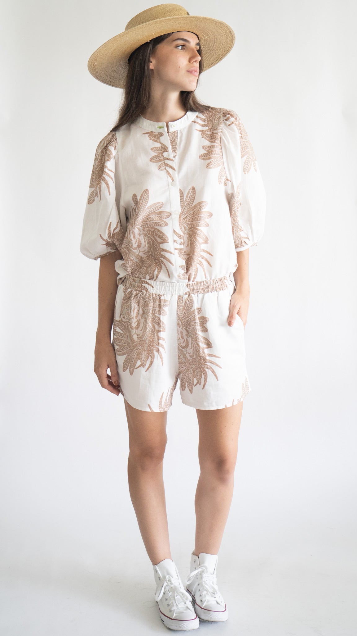 Camisa Globo Griego Blanco 