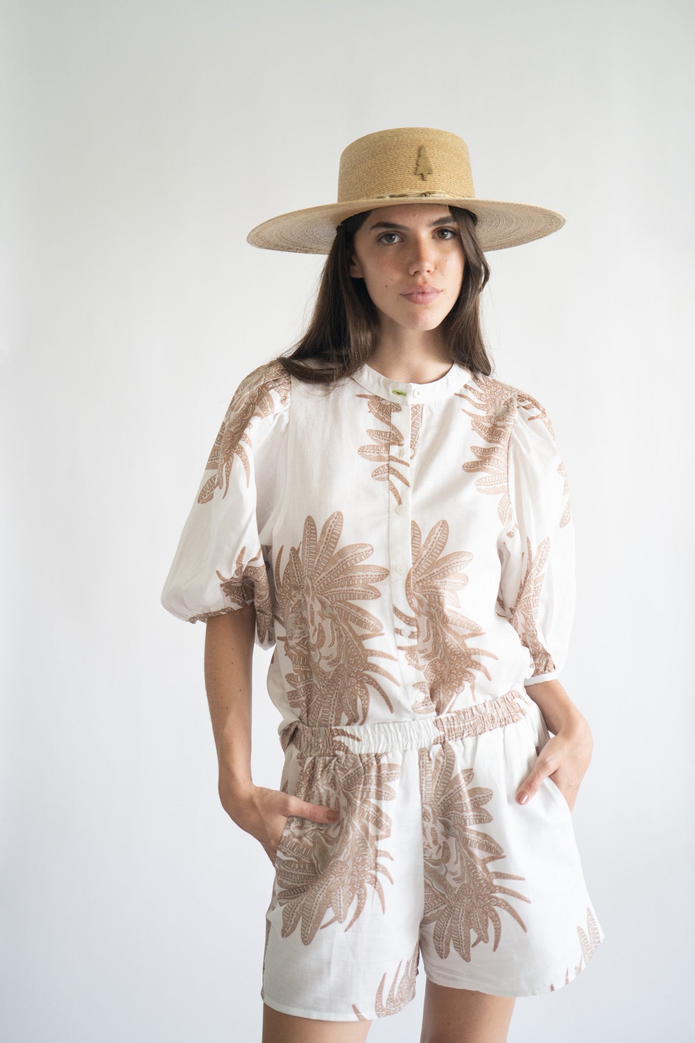 Camisa Globo Griego Blanco 