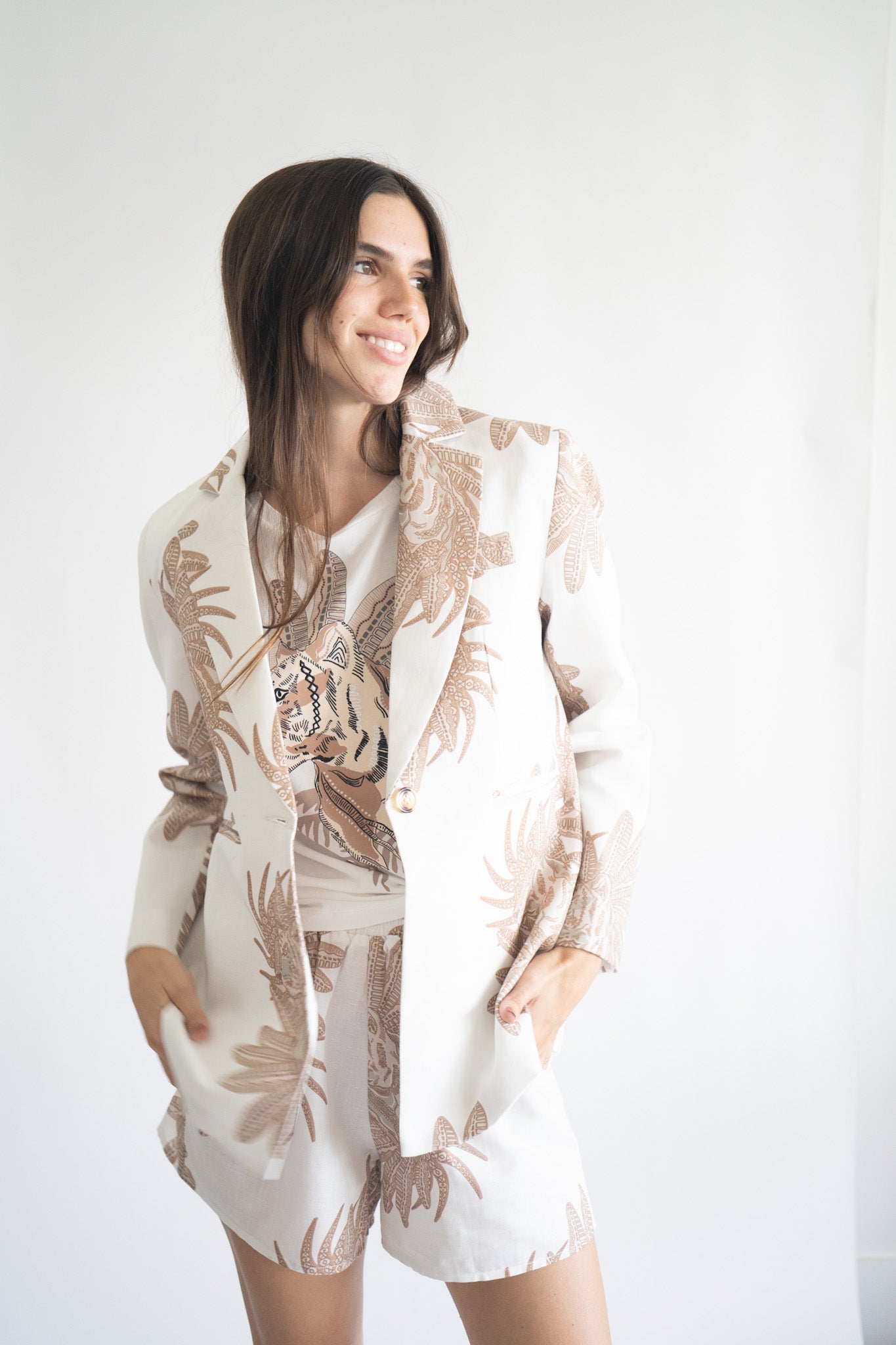 Blazer Griego Blanco