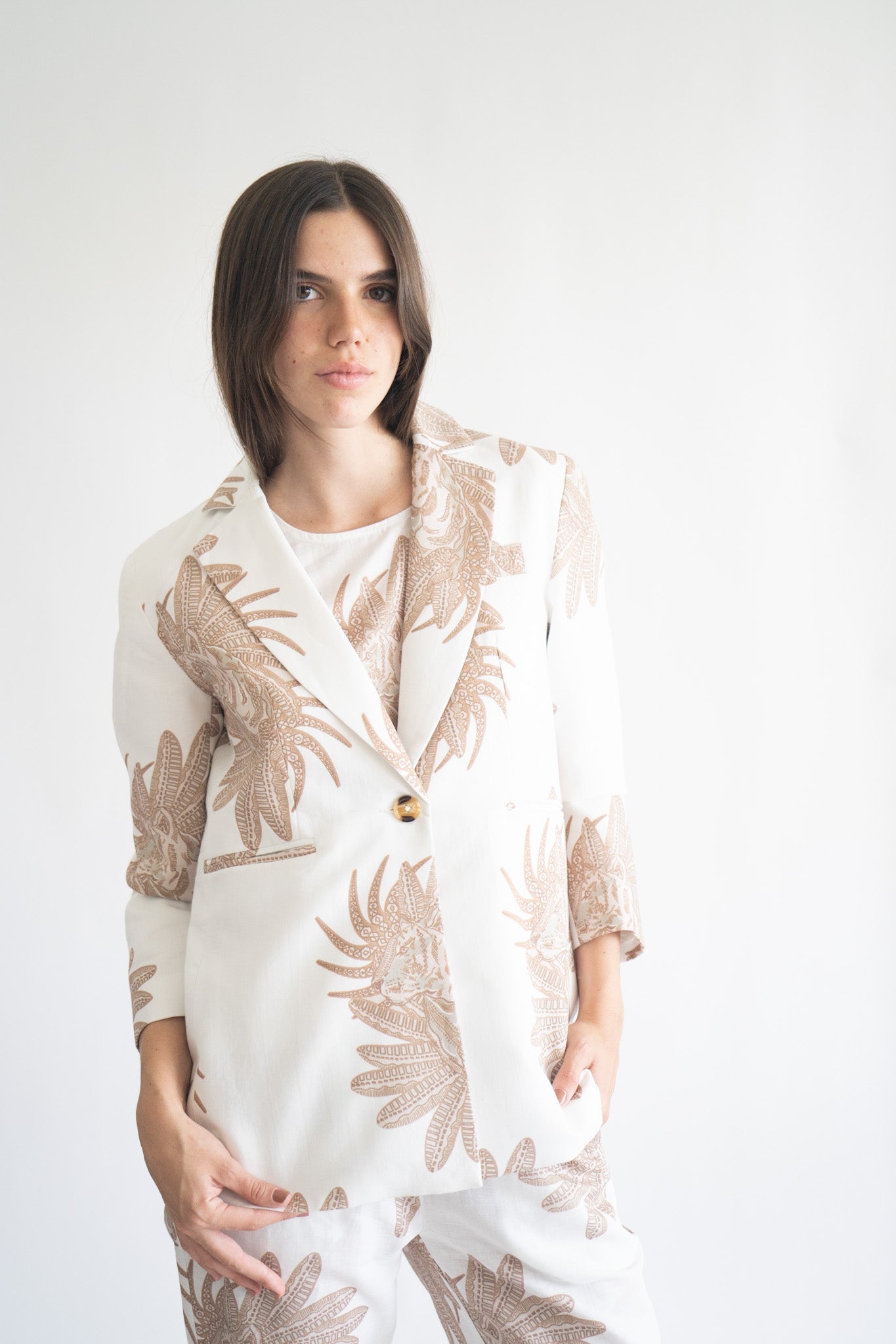 Blazer Griego Blanco