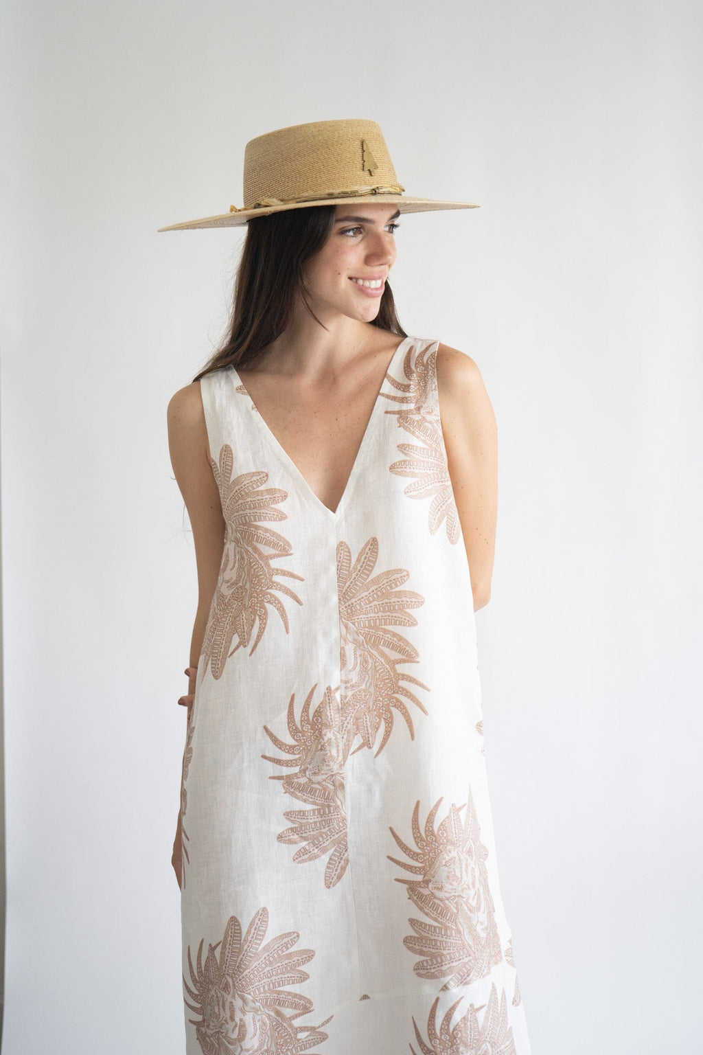 Vestido de Día Griego Blanco 