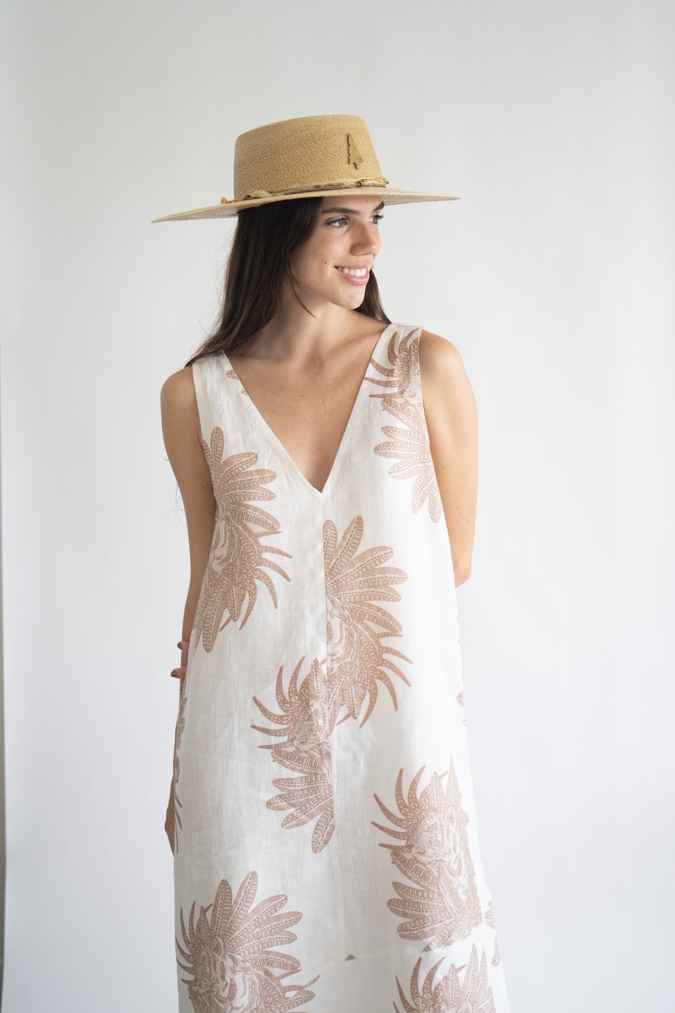 Vestido de Día Griego Blanco 