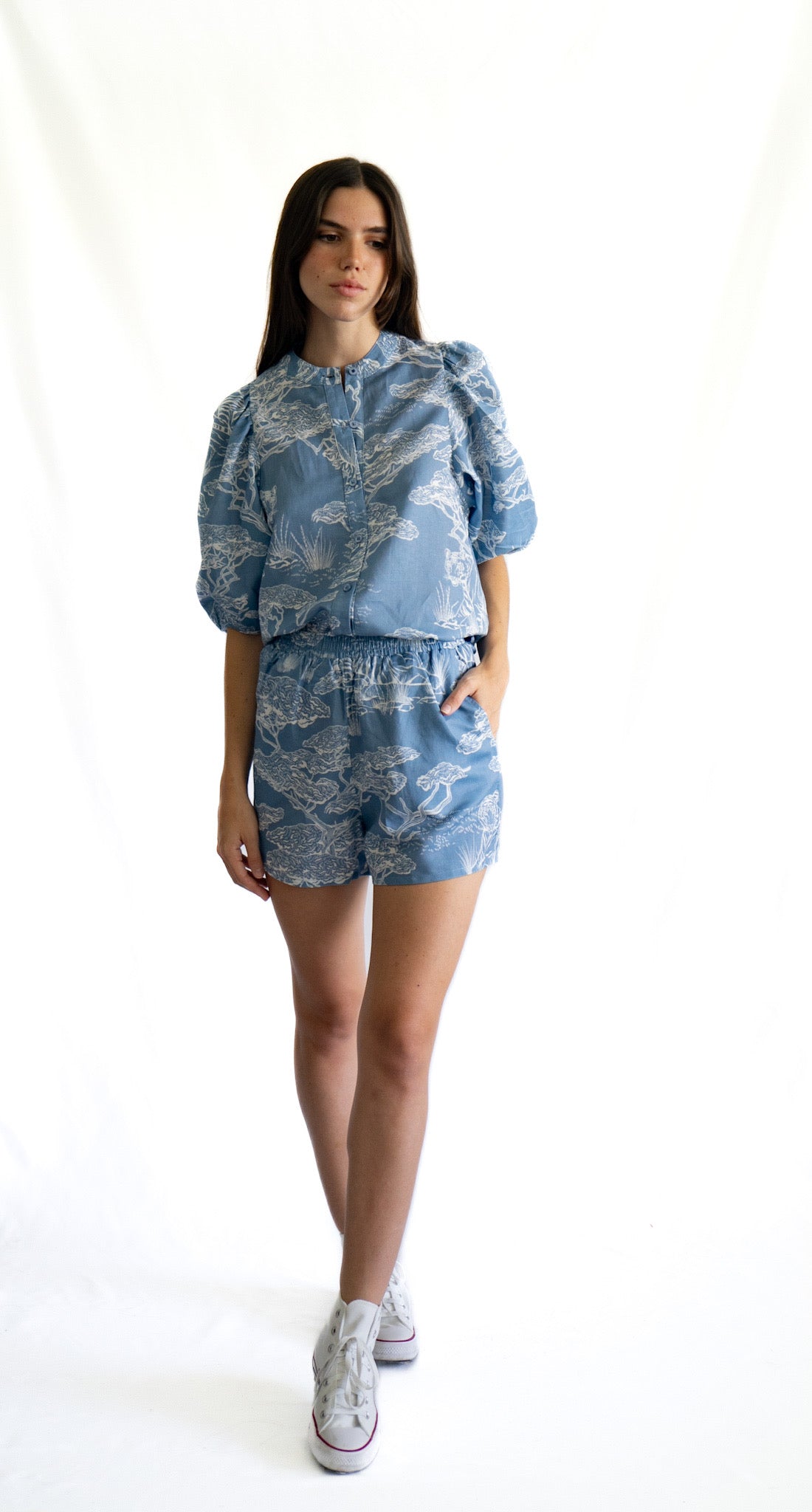 Camisa Balloon Safari Celeste