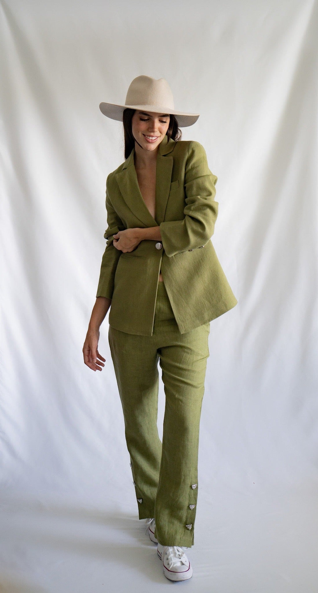 Pant Linen Green