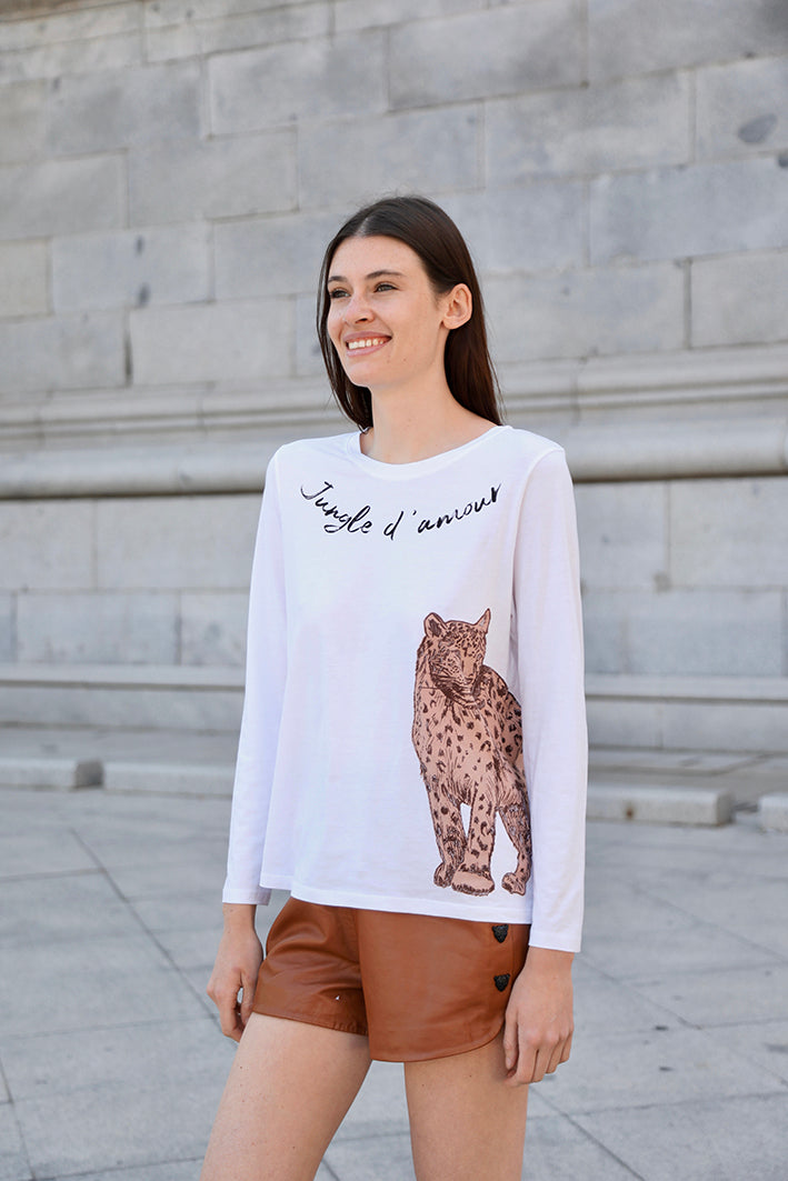 Remera Jungle D'Amour Blanca