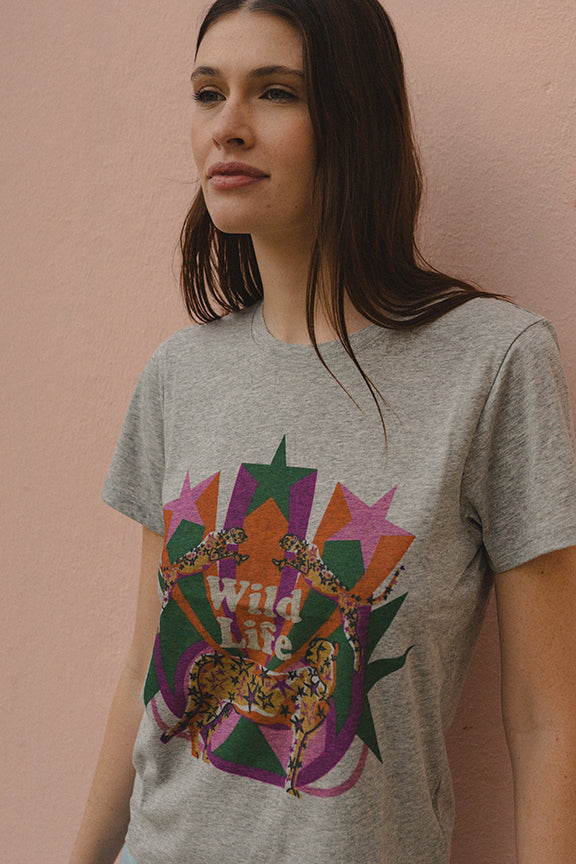 Remera Wild Life Gris 