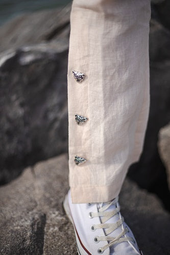 Pantalón Lino Rosa Claro