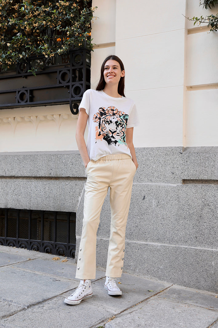 Remera Lion Blanca