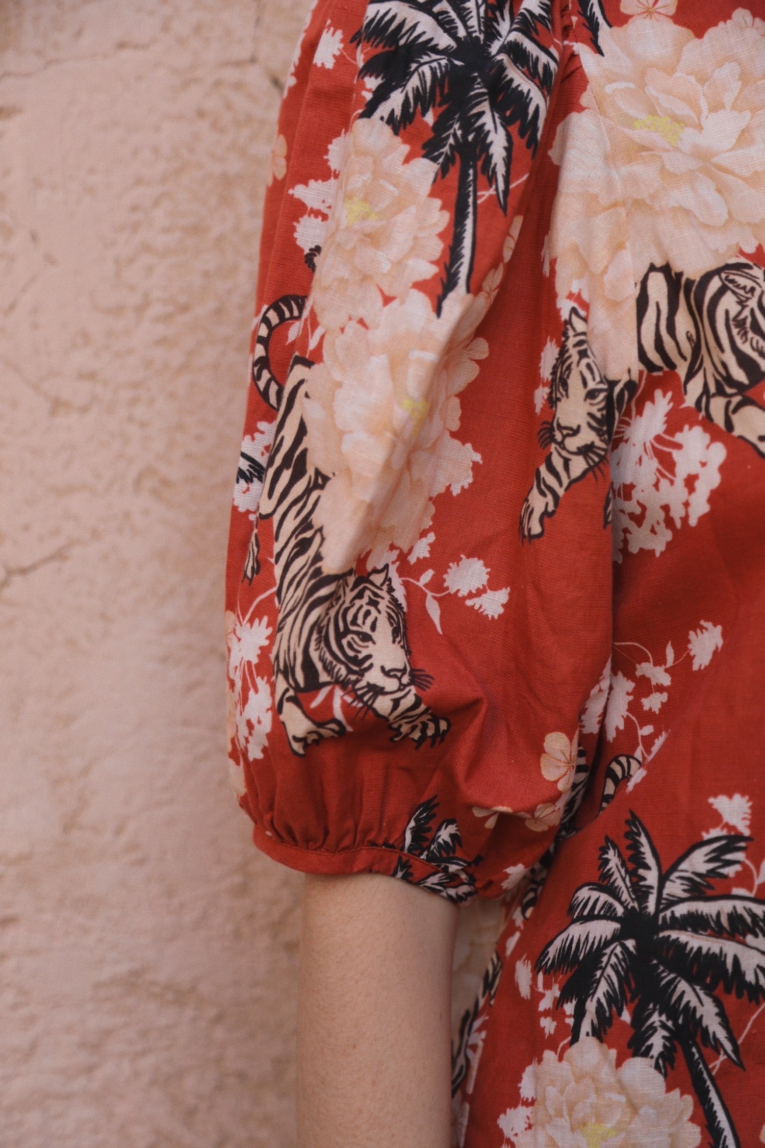 Camisa Balloon Romantic Tiger Ladrillo 