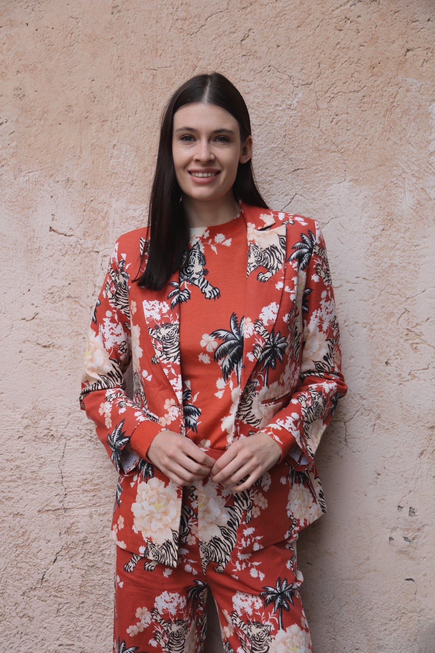 Blazer Romantic Tiger Ladrillo 