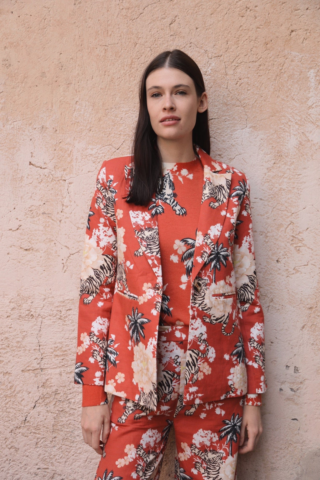 Blazer Romantic Tiger Ladrillo 
