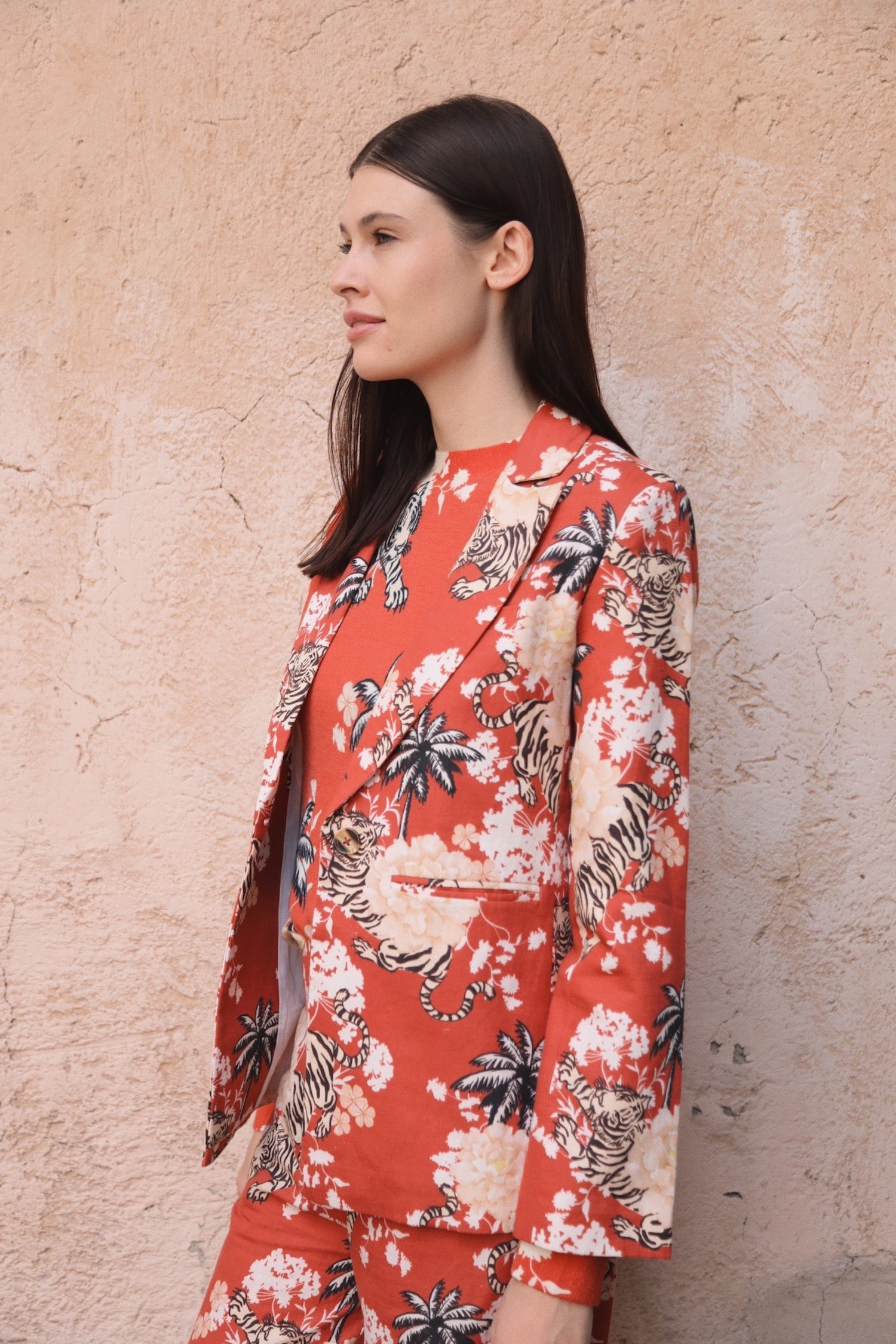 Blazer Romantic Tiger Ladrillo 