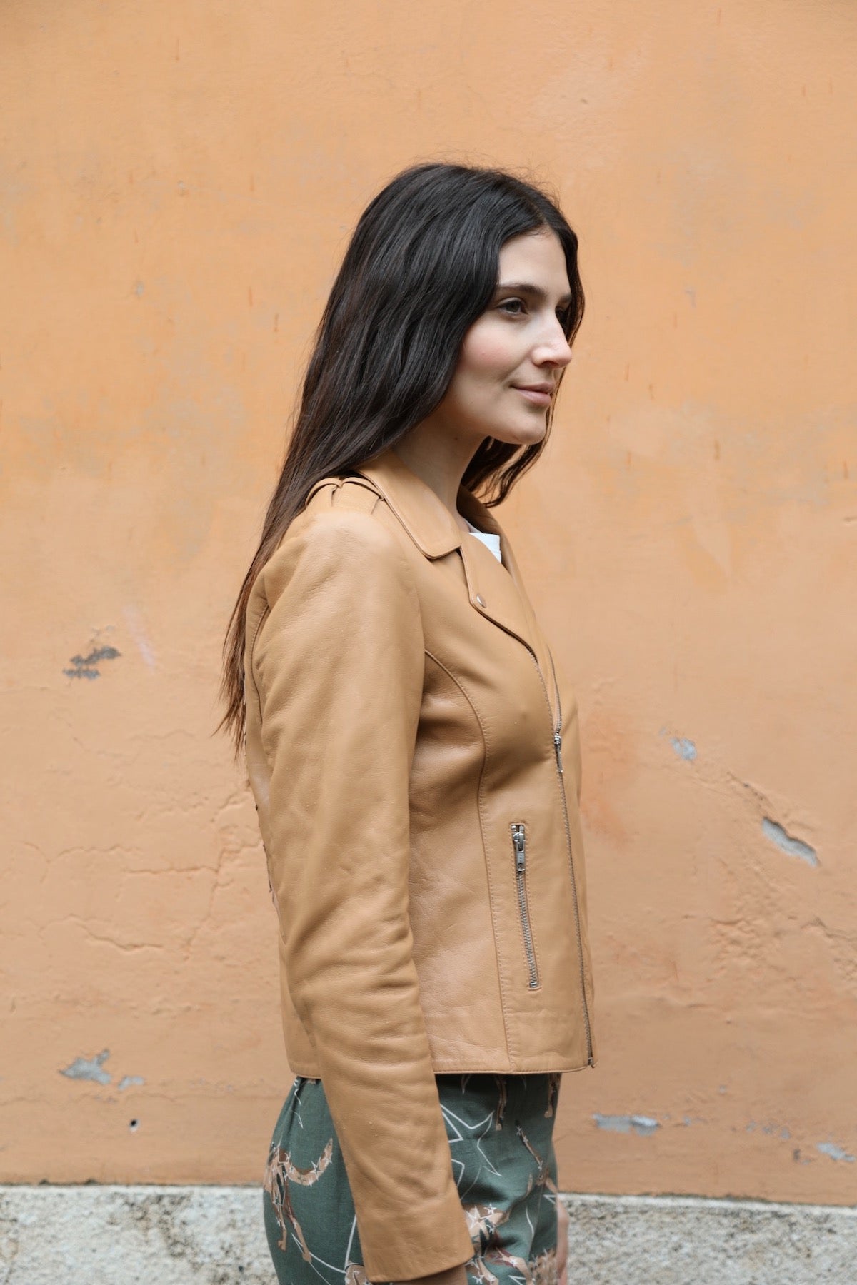 Tiger Jacket Leather Camel