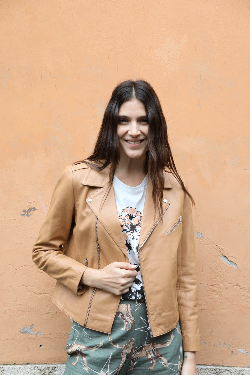 Tiger Jacket Leather Camel