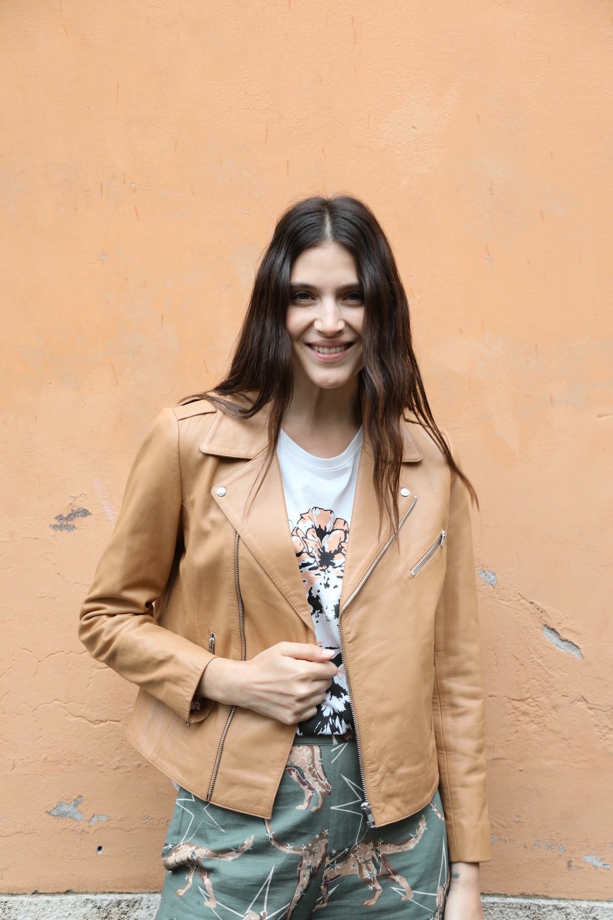 Tiger Jacket Leather Camel