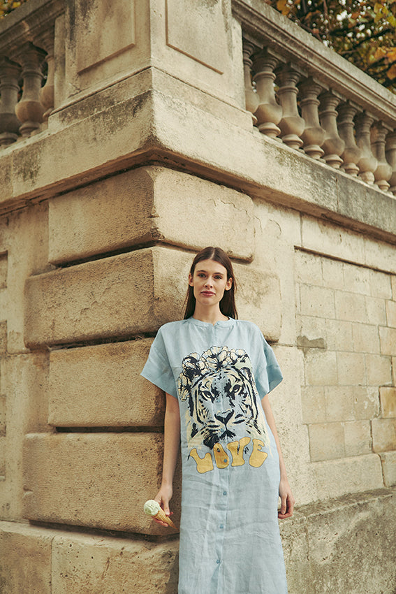 Túnica Lion Love Celeste 