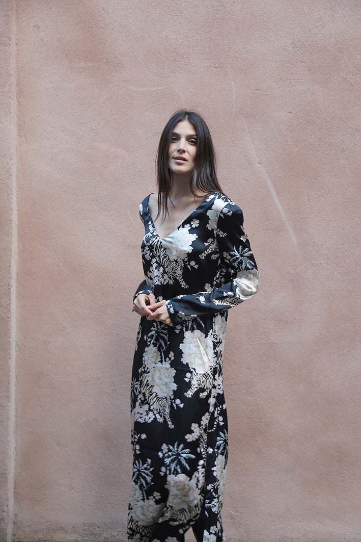 Vestido Romantic Tiger Negro 