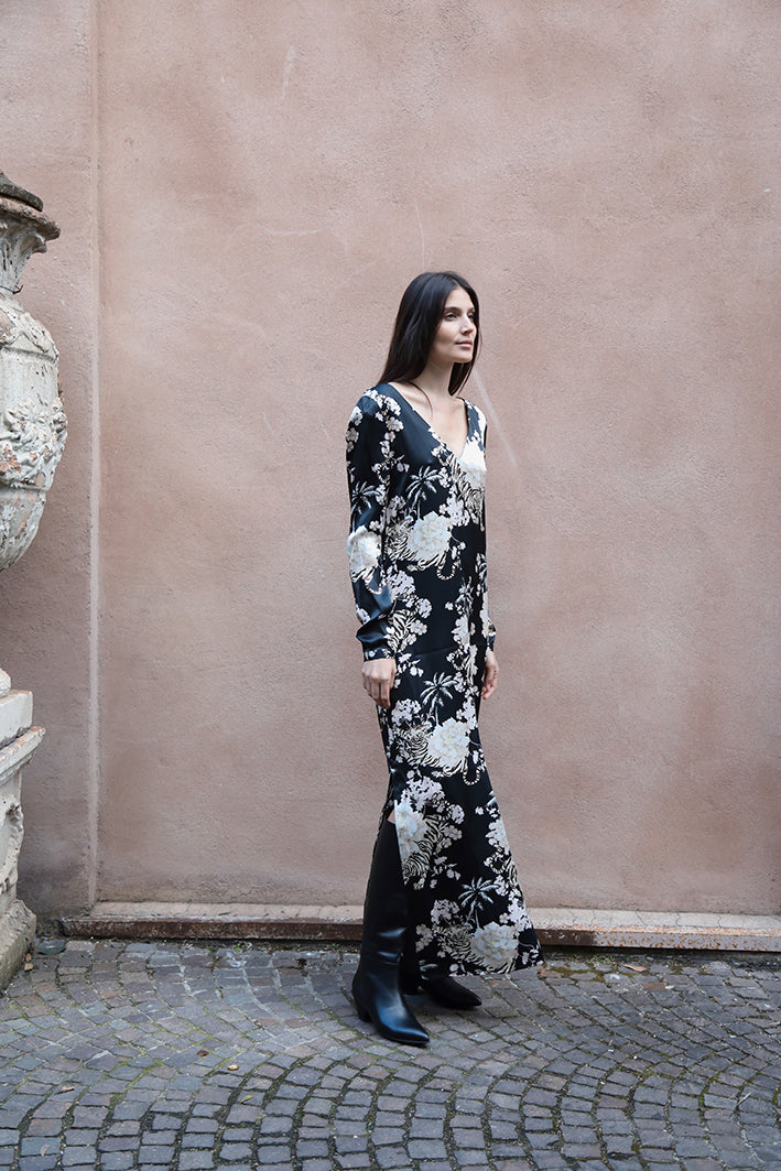 Vestido Romantic Tiger Negro 