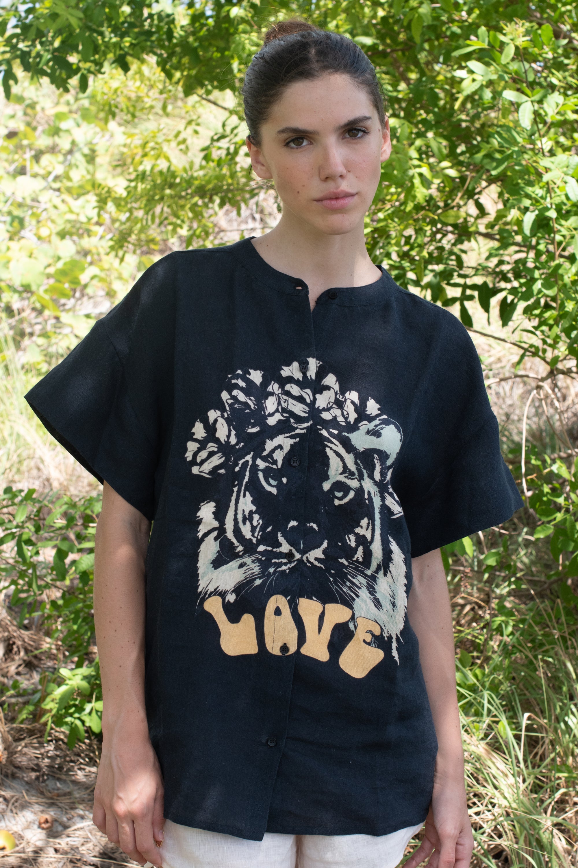 Shirt Lion Love Black