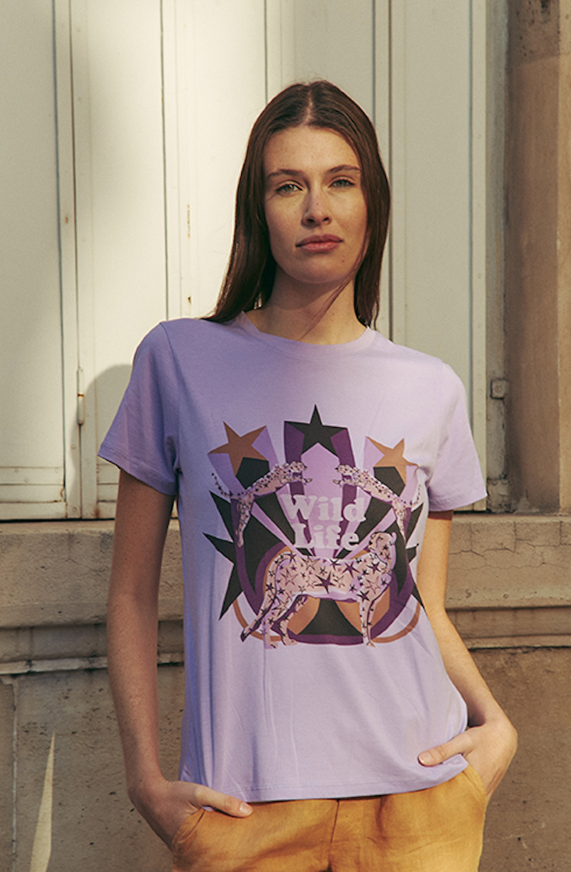 Camiseta Wild Life - Lila 