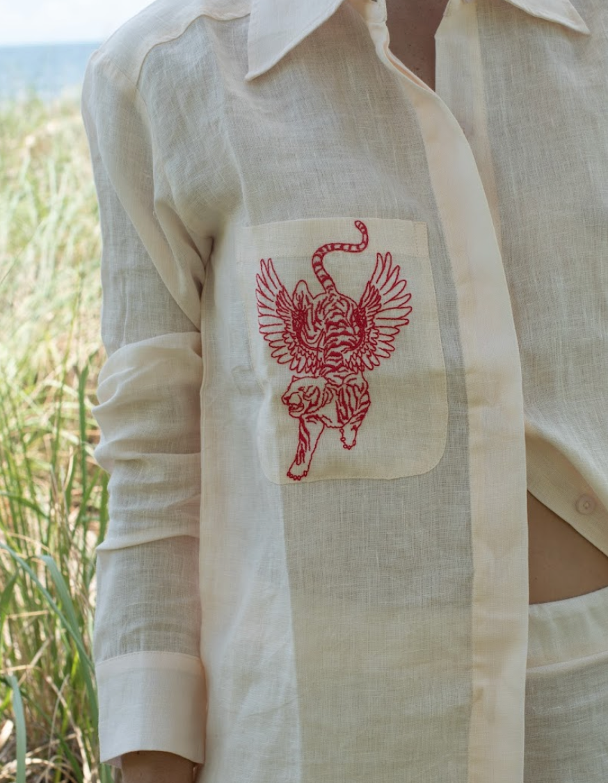 Camisa Lino Blush