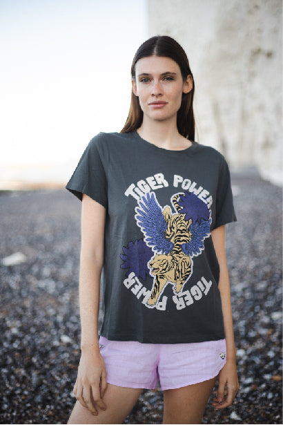 T-Shirt Tiger Power - Grey