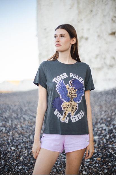 T-Shirt Tiger Power - Grey