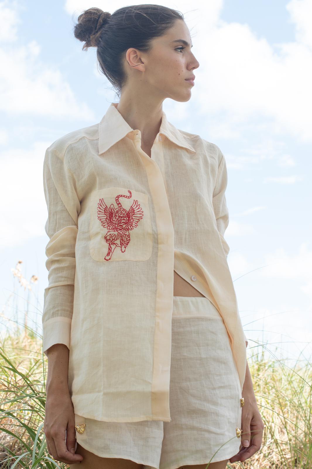 Camisa Lino Blush