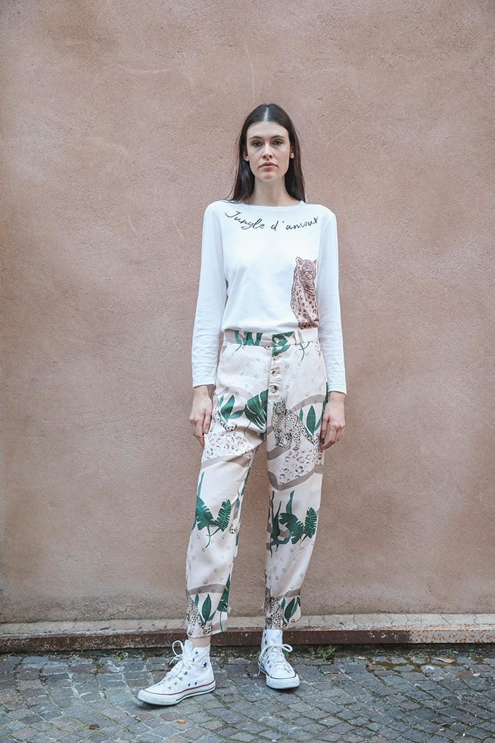 Pantalón Jungle D' Amour Crema Claro 